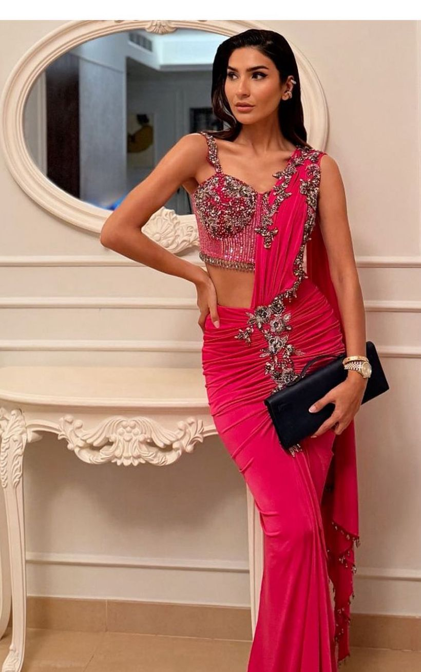 Pink Saree