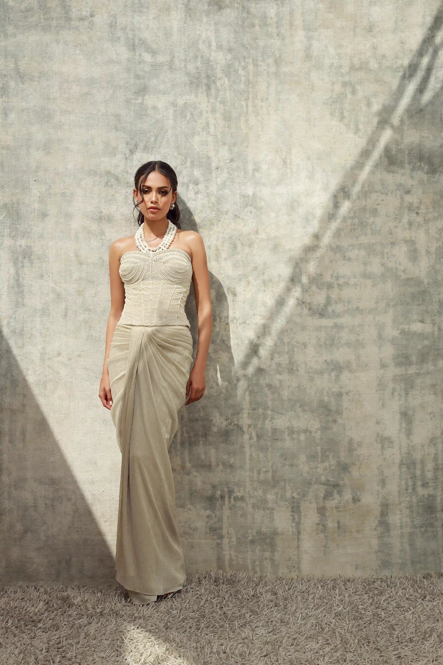 Crystal Knot bustier and knot skirt