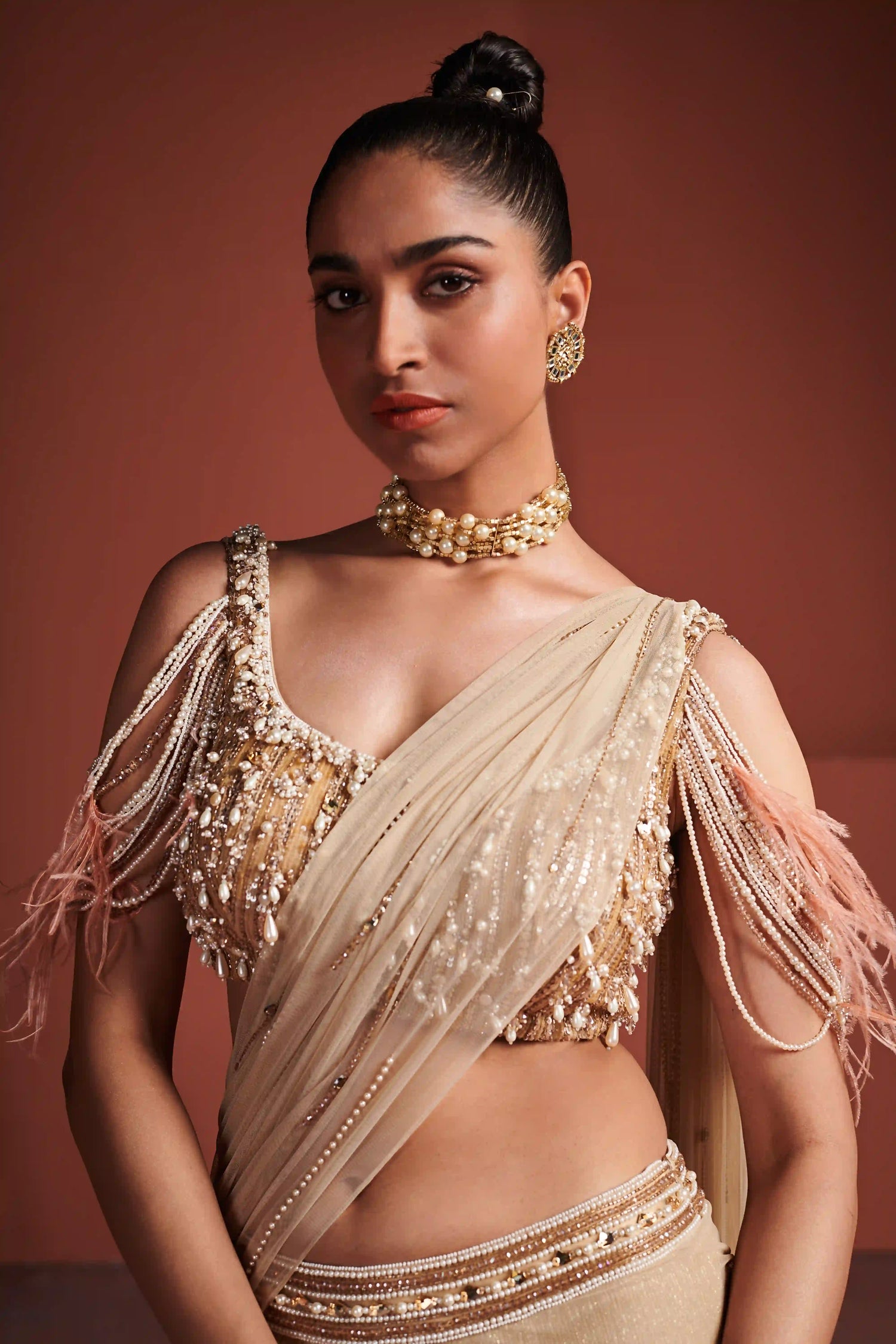 Champagne Shimmer Saree