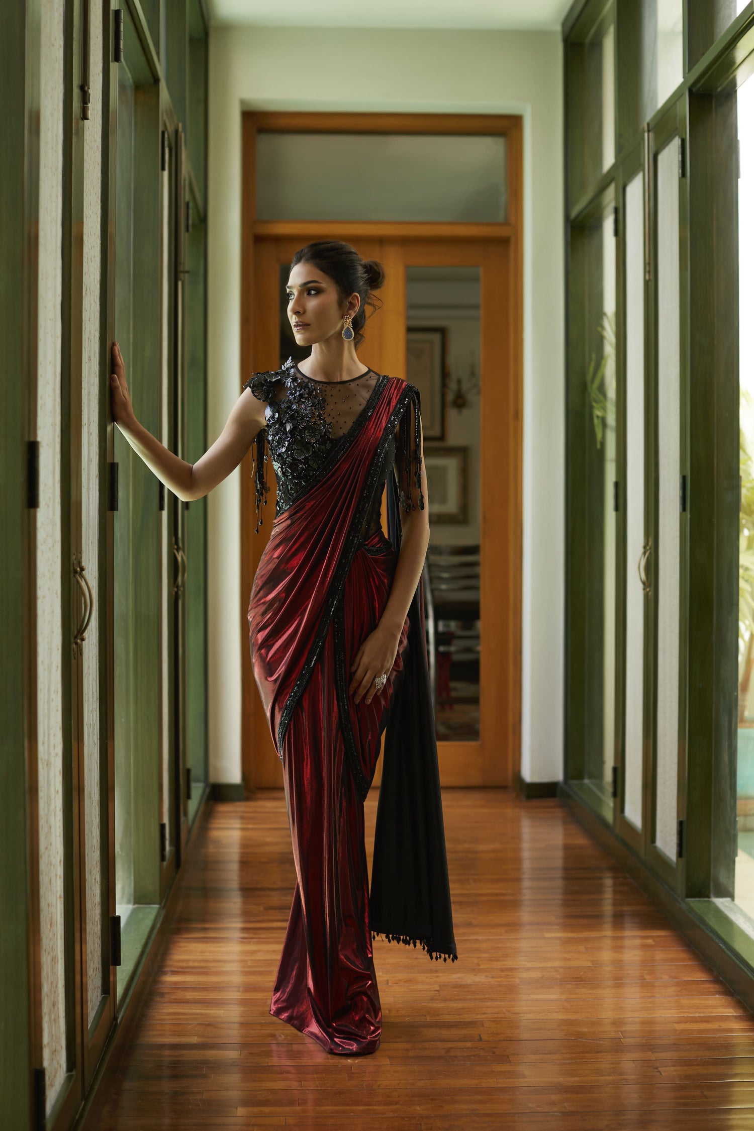 Metallic Corset Saree