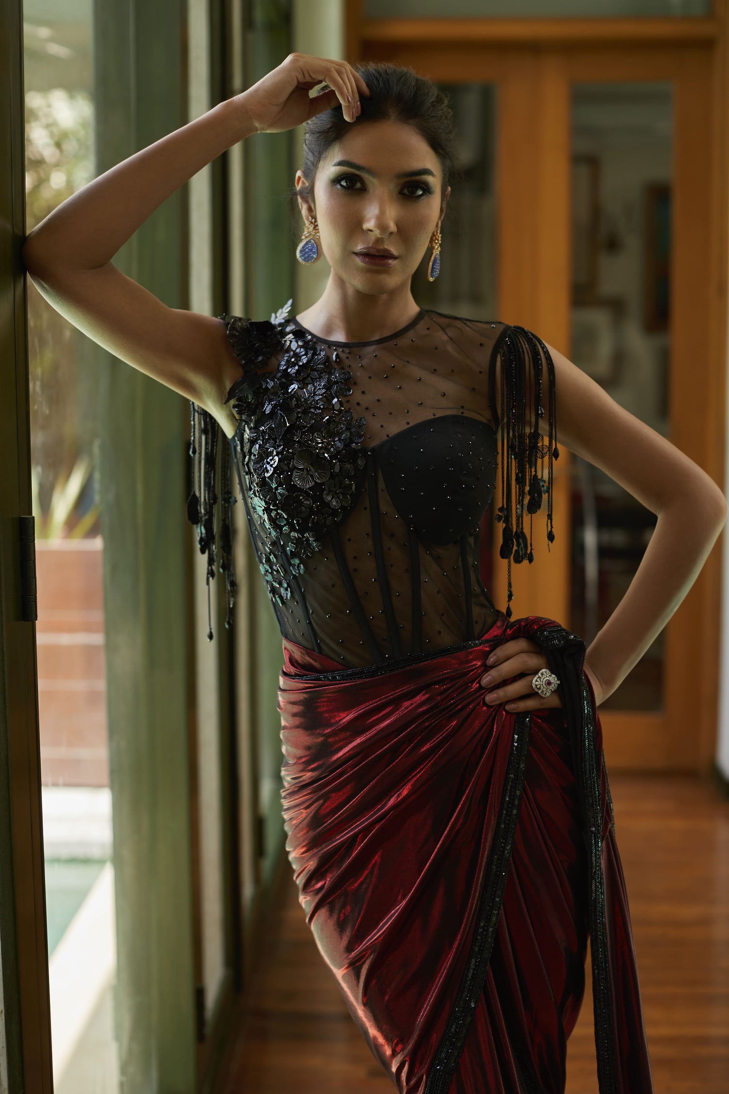 Metallic Corset Saree