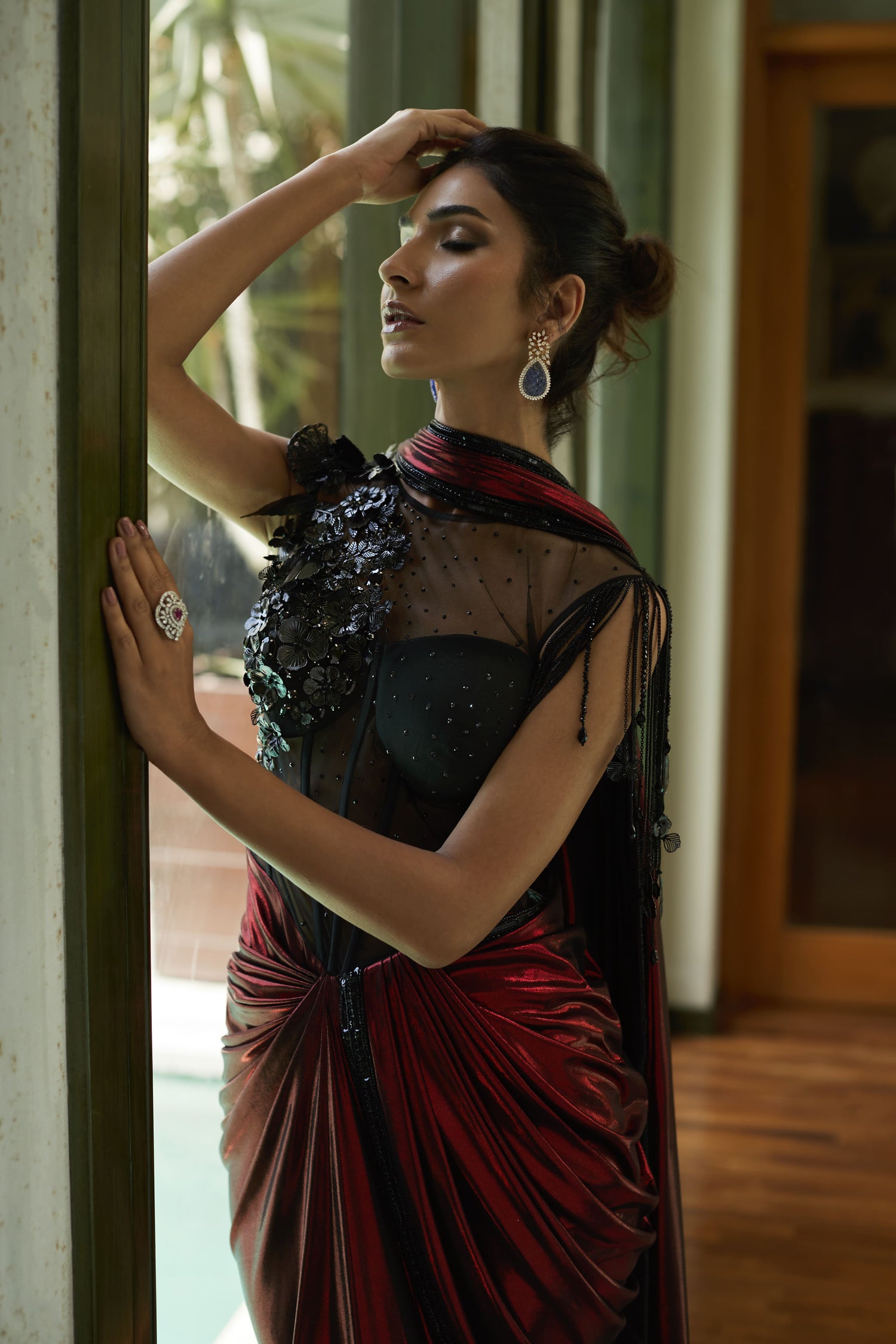 Metallic Corset Saree