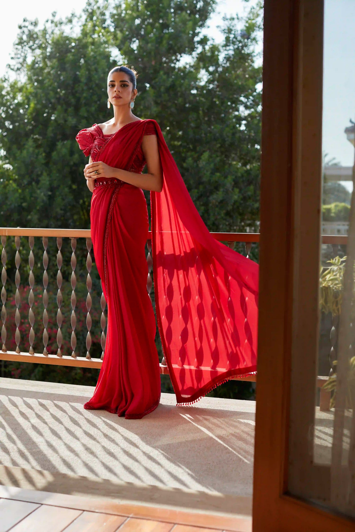 Sculpted Blouse Saree