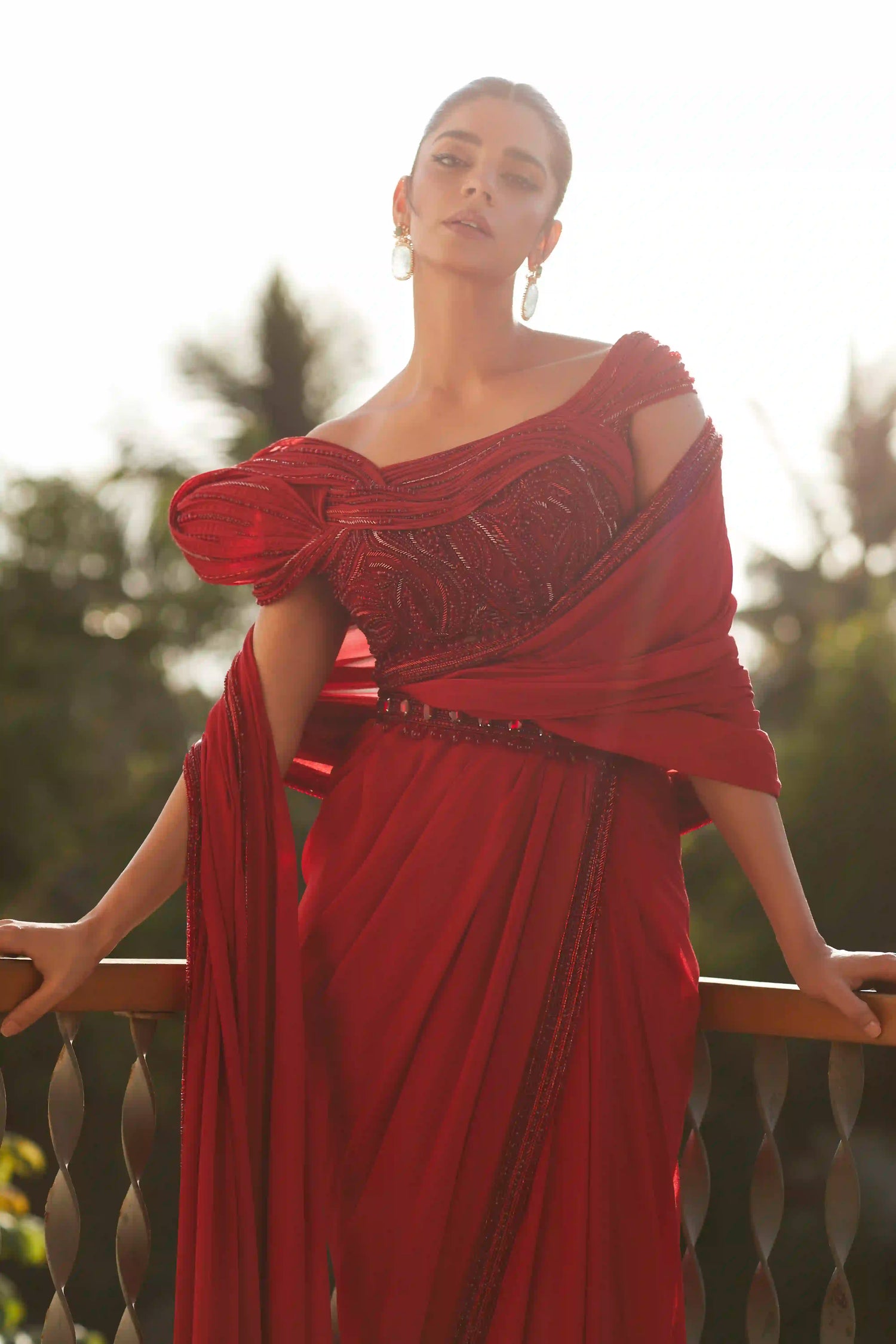 Sculpted Blouse Saree