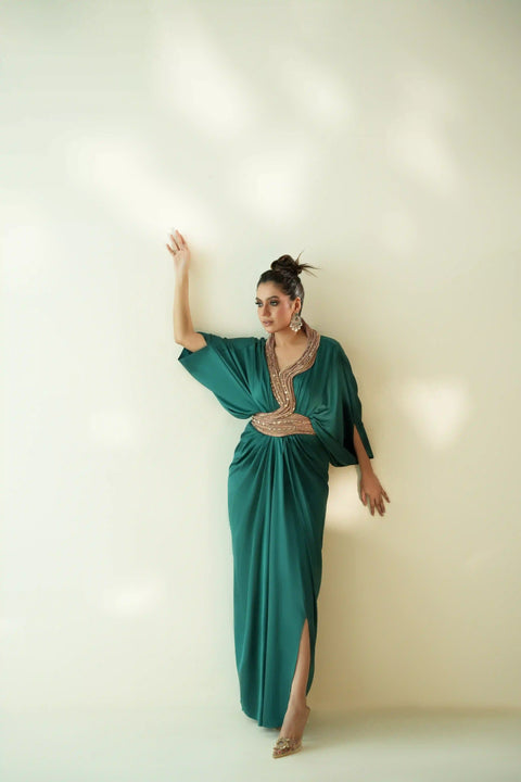 Silk Satin Snake Kaftan