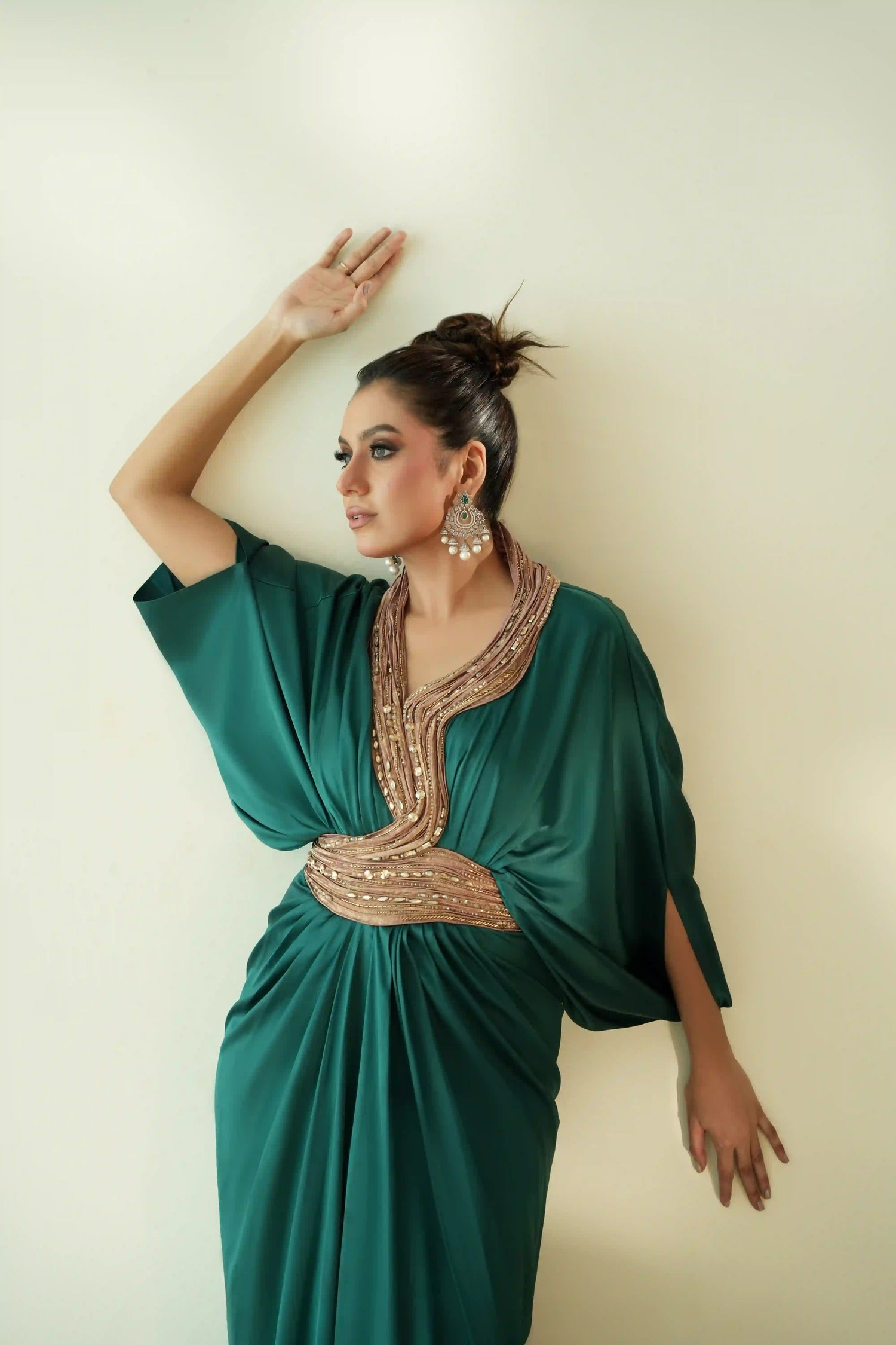 Silk Satin Snake Kaftan