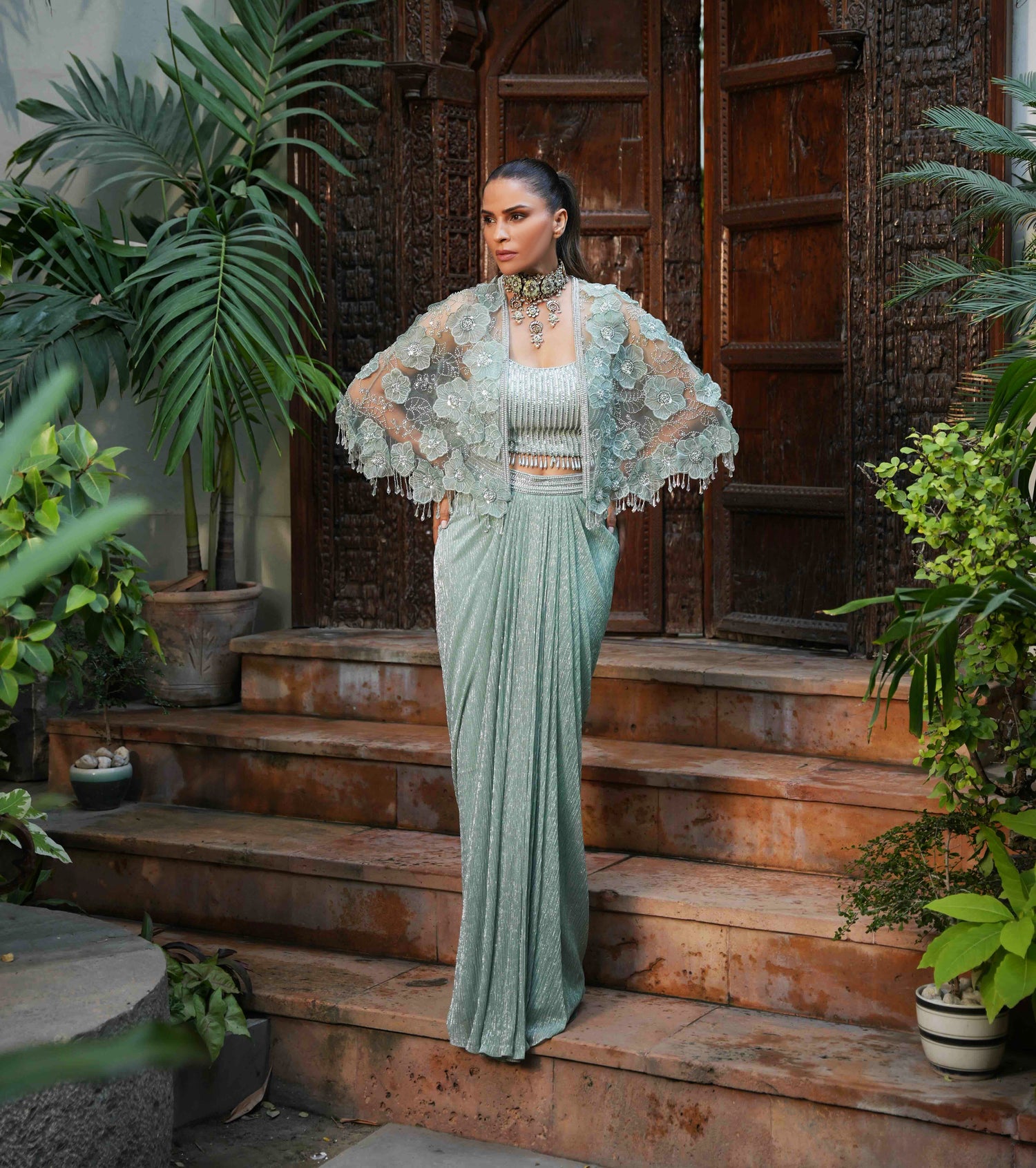 Floral appliqué set