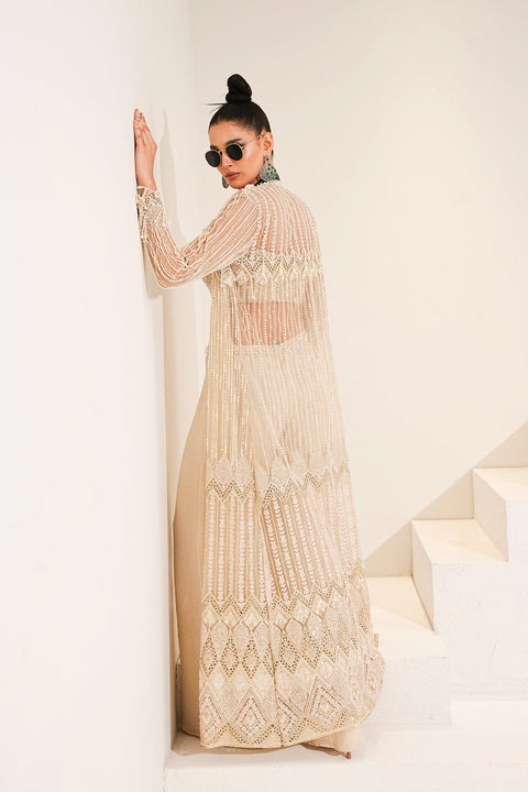 Ivory Cascade Jacket Set
