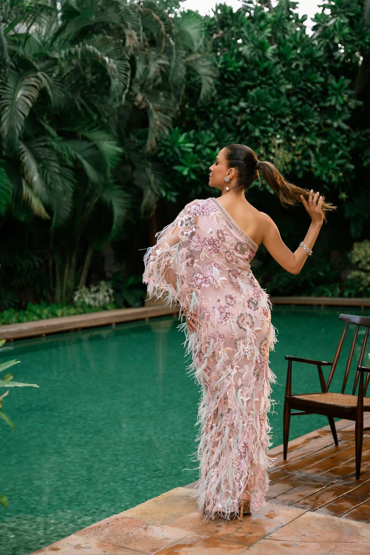 Multi Hued Floral Kaftan