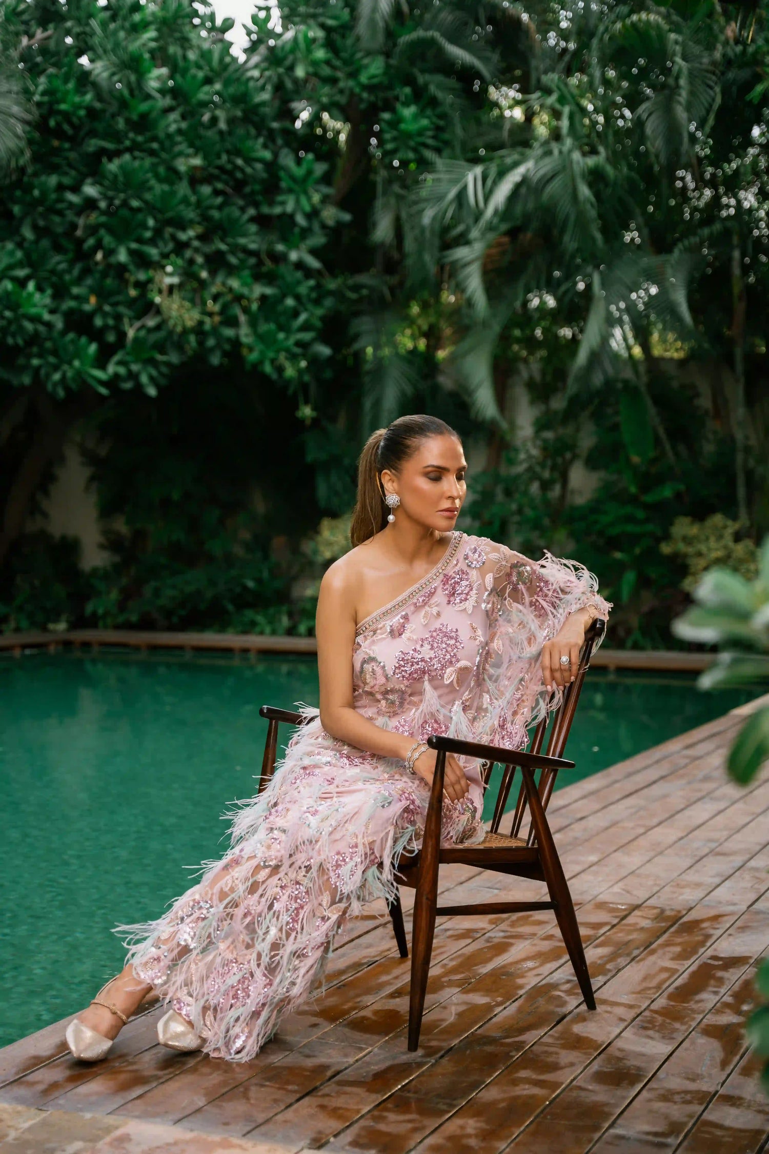 Multi Hued Floral Kaftan