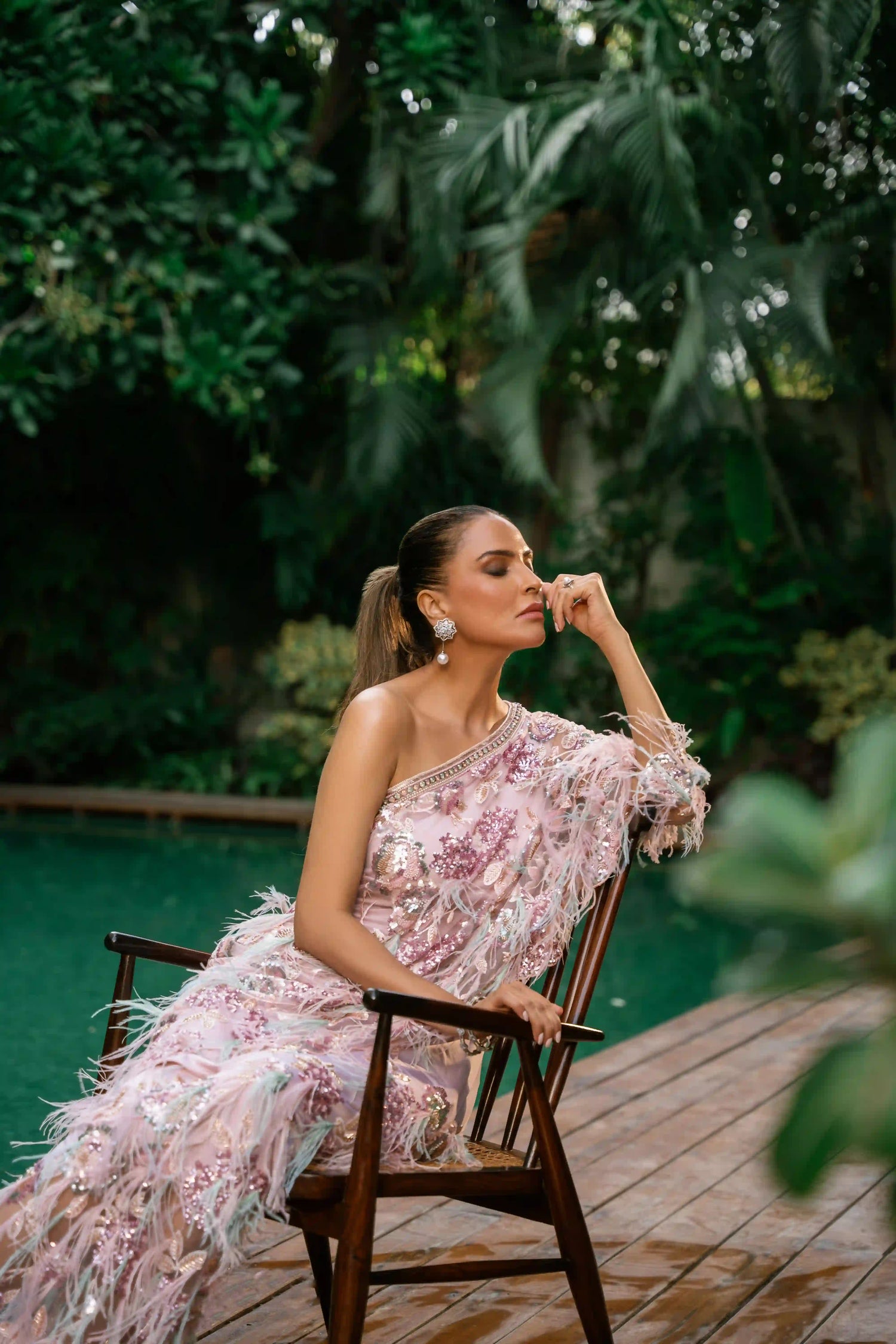 Multi Hued Floral Kaftan