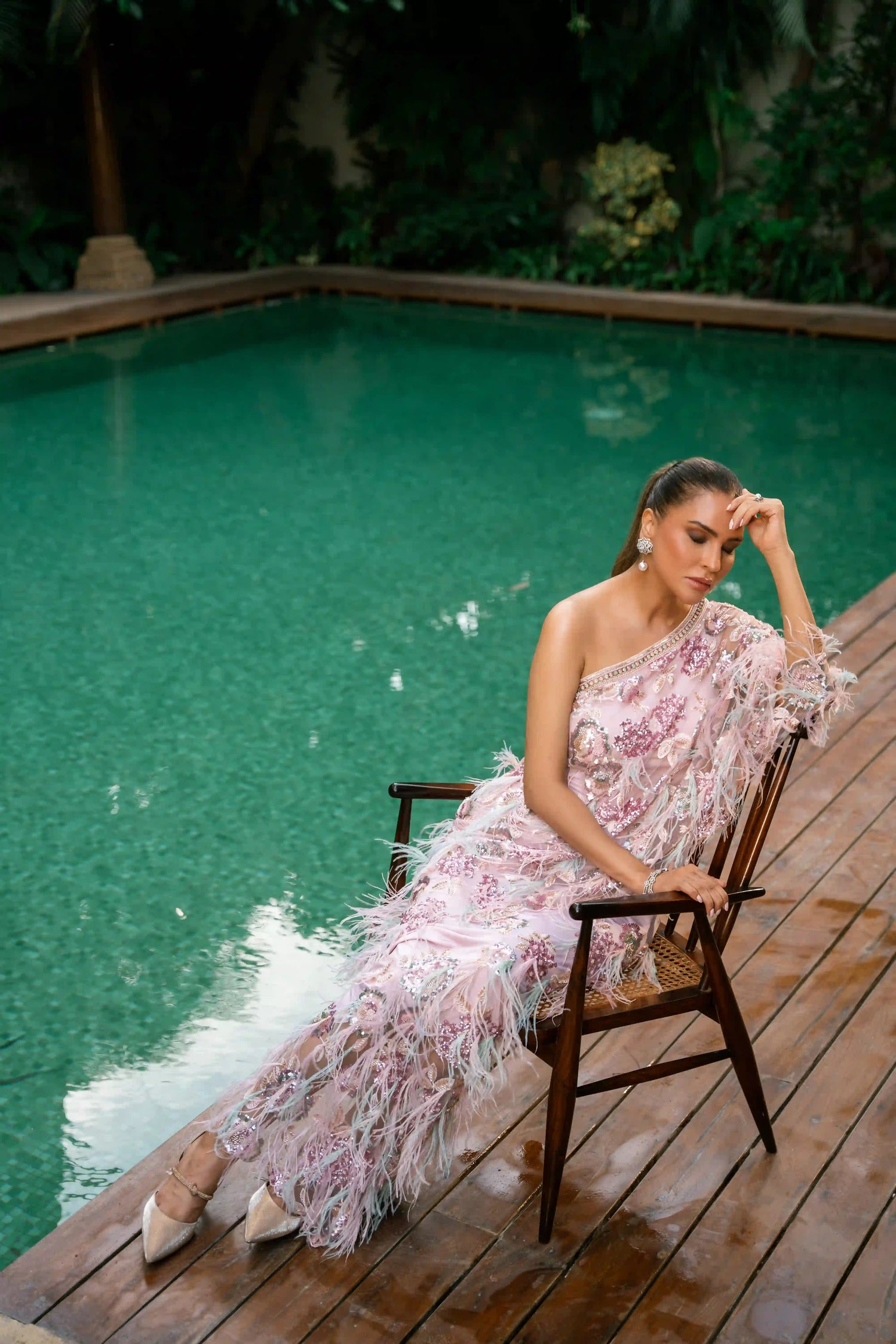 Multi Hued Floral Kaftan