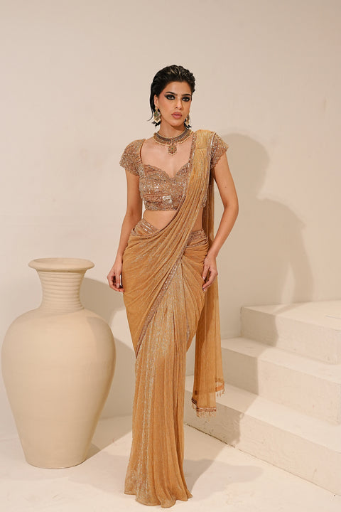 Champagne Shimmer Saree