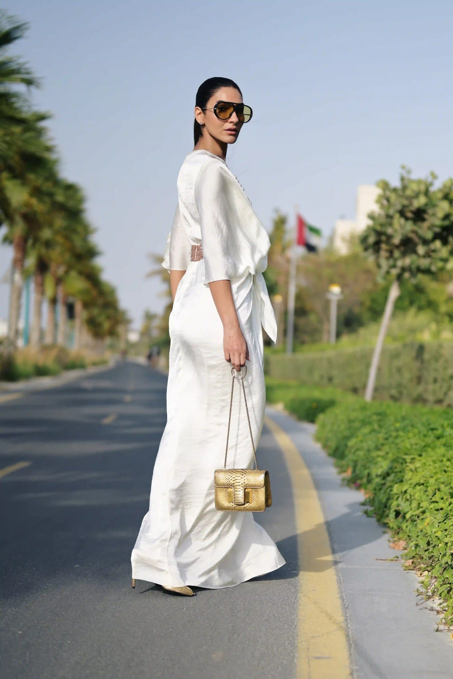 Silk Satin Twist Kaftan