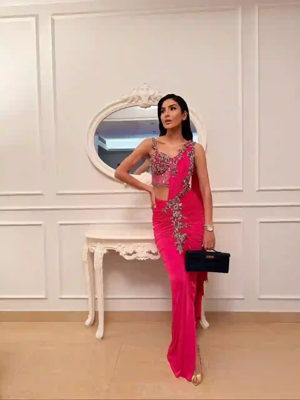 Pink Saree