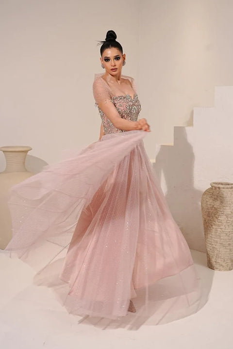 Blush Tulle Gown