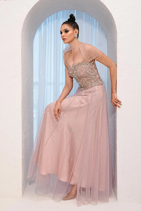 Blush Tulle Gown