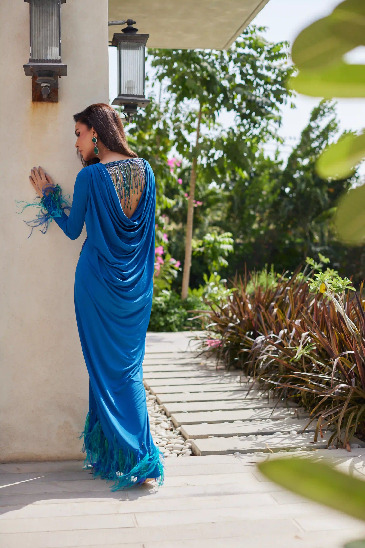 Blue Silk Kaftan