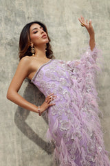 Lilac Feather Kaftan