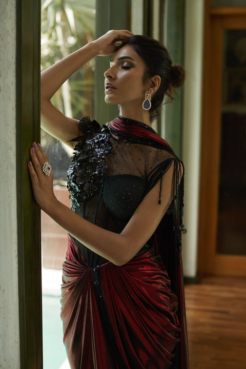 Metallic Corset Saree