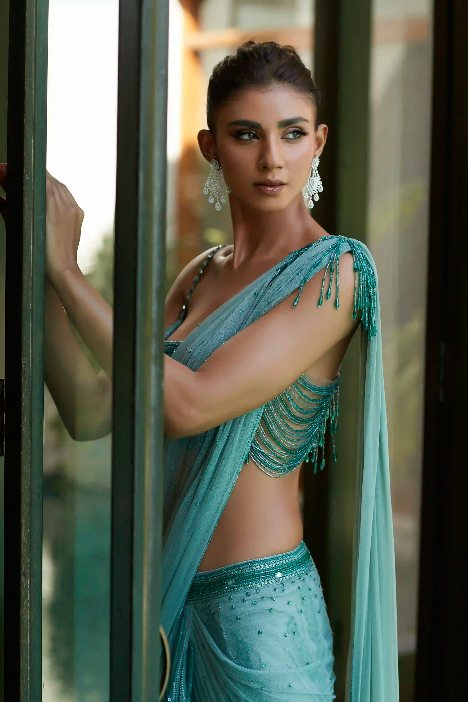 Mint Green Saree