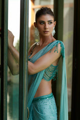 Mint Green Saree