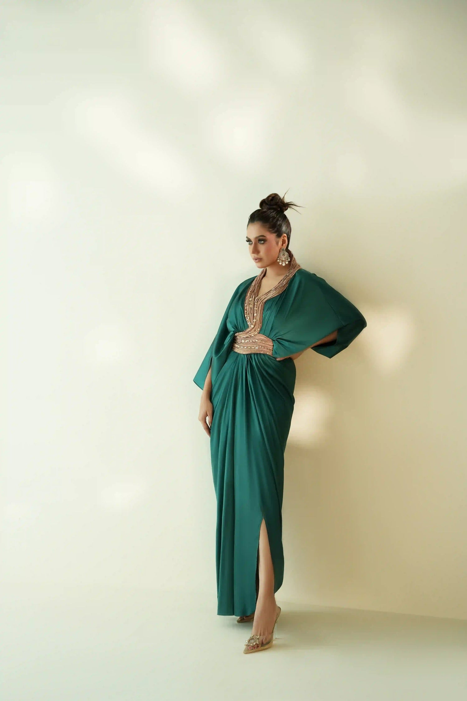 Silk Satin Snake Kaftan