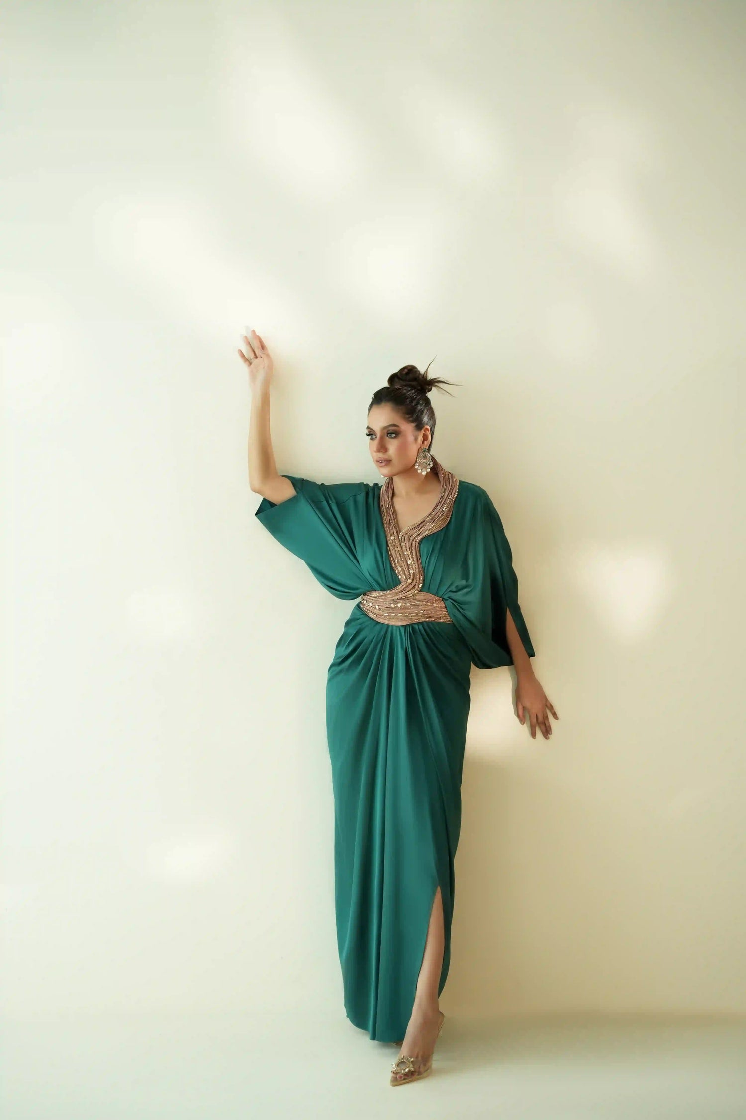 Silk Satin Snake Kaftan