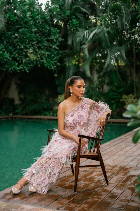 Multi Hued Floral Kaftan