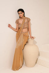 Champagne Shimmer Saree