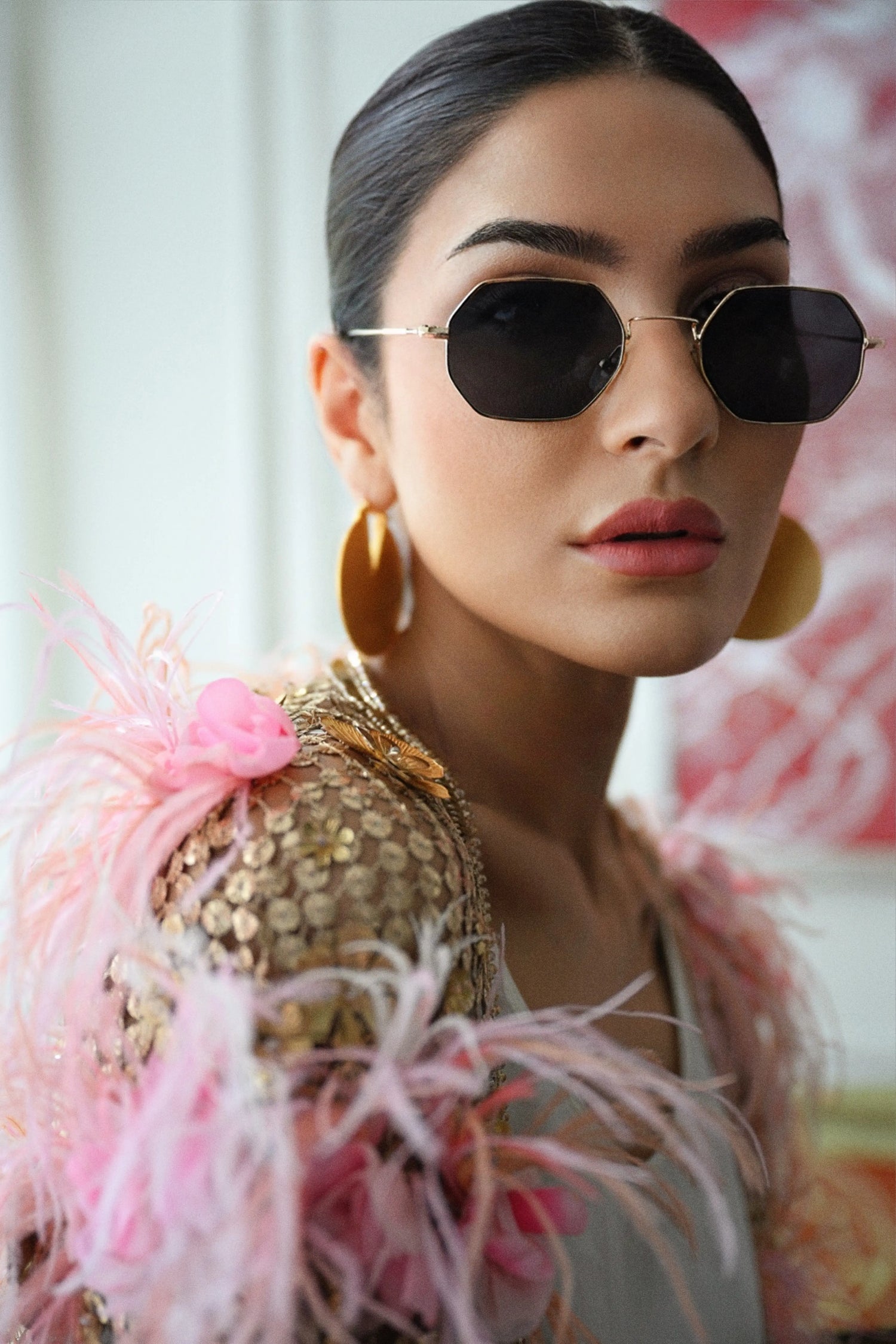 Metallic Coin Jacket Set