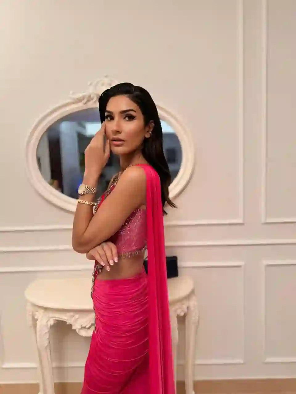 Pink Saree