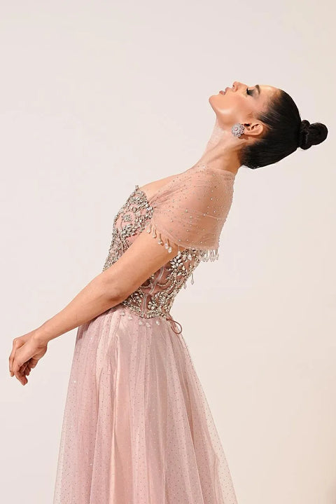 Blush Tulle Gown