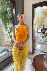 Petal top and feather skirt